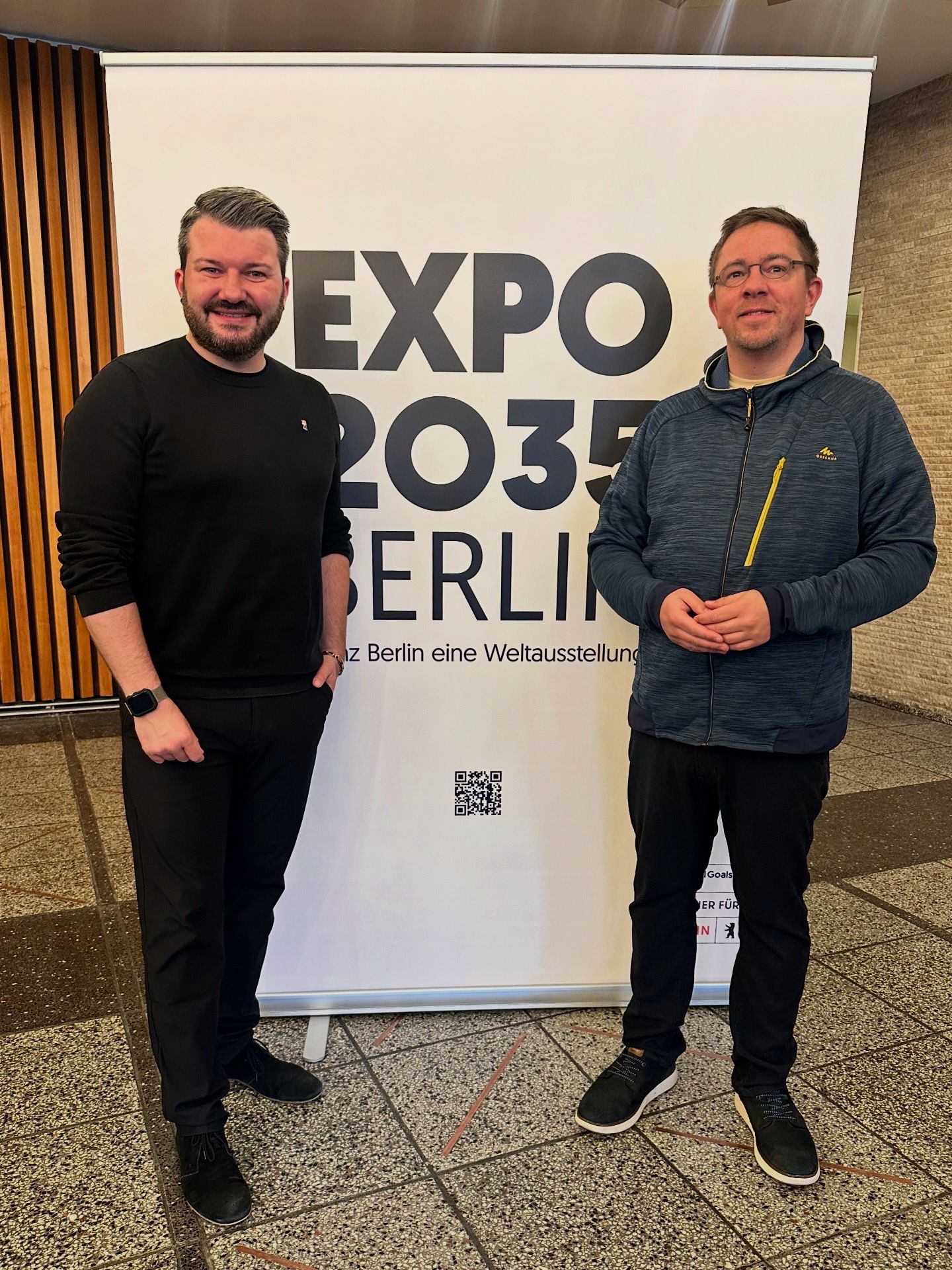 Jens Kleinsteuber und Ren� Powilleit beim Kampagnenlaunch 